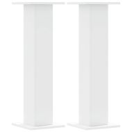 Стойки за тонколони 2 бр бели 30x30x95 см инженерно дърво