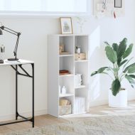 Библиотека, бяла, 50x25x105 см, инженерно дърво