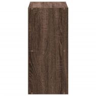 Библиотека, кафяв дъб, 68,5x32x68,5 см, инженерно дърво