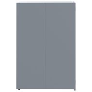 Навес за 2 коша на колела, сив, 138x79x117 см, стомана