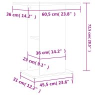 Поставка за аквариум сив сонома 60,5x36x72,5 см инженерно дърво