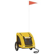 Ремарке за колело за любимци жълт Оксфорд плат и желязо