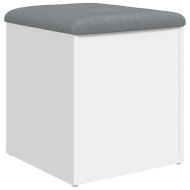 Пейка за съхранение, бяла, 42x42x45 см, инженерно дърво