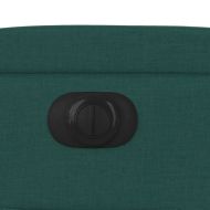 Електрически реклайнер стол, тъмнозелен, текстил