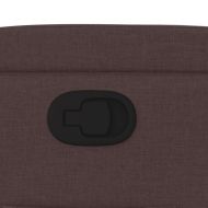 Изправящ реклайнер стол, тъмнокафяв, текстил