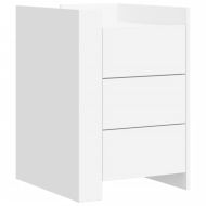 Нощно шкафче, бяло, 45x50x65 см, инженерно дърво