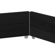 Повдигната леха, шестоъгълна, черна, 160x160 см, масивен бор