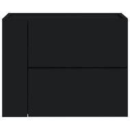 Нощно шкафче за стенен монтаж, черно, 45x30x35 см