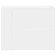 Нощно шкафче за стенен монтаж, бяло, 45x30x35 см