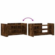 Кафе маса, опушен дъб, 100x50x50 см, инженерно дърво