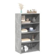 Висок шкаф, бетонно сив, 70x41x124 см, инженерно дърво