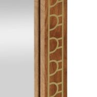 Огледало за баня 50x70x2,5 см мангово дърво масив и стъкло