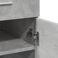 Сайдборд, бетонно сив, 80x42,5x93 см, инженерно дърво