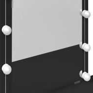 Тоалетка с LED, черна, 100x40x130 см