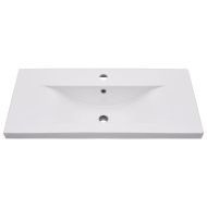 Комплект мебели за баня от 2 части, керамика и инженерно дърво