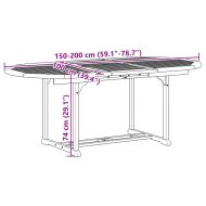 Градински трапезен комплект, 5 части, акация масив и textilene
