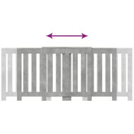 Капак за радиатор, бетонно сив, 205x21,5x83,5см инженерно дърво