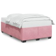 Рамка за легло, розова, 120x200 см, кадифе