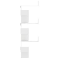 Стенен ъглов рафт, бял, 45x45x147 см, инженерно дърво