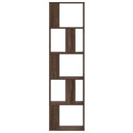 Библиотека 5 рафта кафяв дъб 45x23,5x162,5 см инженерно дърво