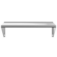 Стенен рафт, 100x45x31 см, сребрист, неръждаема стомана