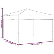 Сгъваема парти палатка, бяла, 3x3 м