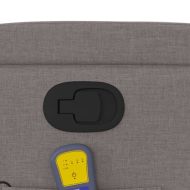 Масажен изправящ стол реклайнер, таупе, текстил