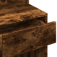 Тоалетка с LED, опушен дъб, 80x41x144,5 см