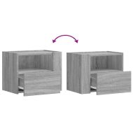 Нощни шкафчета за стенен монтаж, 2 бр, сив сонома, 45x30x35 см