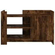 Кафе маса, опушен дъб, 80x50x50 см, инженерно дърво