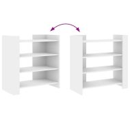 Сайдборд, бял, 73,5x35x75 см, инженерно дърво