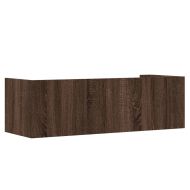 Стенен рафт, кафяв дъб, 100x35x30,5 см, инженерно дърво