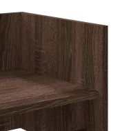 Стенен рафт, кафяв дъб, 100x35x30,5 см, инженерно дърво