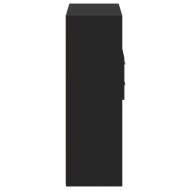Висок шкаф, черен, 80x42,5x124 см, инженерно дърво
