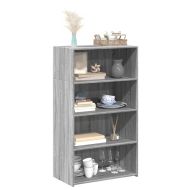 Висок шкаф, сив сонома, 70x41x124 см, инженерно дърво
