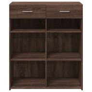 Сайдборд, кафяв дъб, 80x42,5x93 см, инженерно дърво