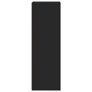 Висок шкаф, черен, 40x41x124 см, инженерно дърво