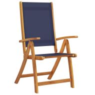 Градински трапезен комплект, 7 части, акация масив и textilene