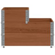 3-степенна повдигната леха, кафява, 120x80 см, бор масив