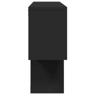 Стенен рафт, черен, 100x20x53 см, инженерно дърво