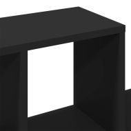 Стенен рафт, черен, 100x20x53 см, инженерно дърво