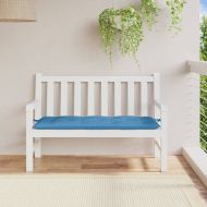 Възглавница за градинска пейка меланж синя 120x50x7 см плат