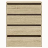 Ъглов скрин с чекмеджета дъб сонома 60x41x76см, инженерно дърво