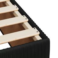 Боксспринг легло с матрак, черно, 80x200 см, кадифе