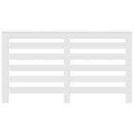 Капак за радиатор, бял, 149x20x82 см, инженерно дърво