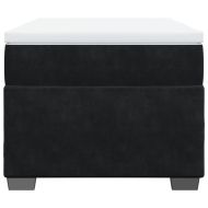 Боксспринг легло с матрак, черно, 90x200 см, кадифе