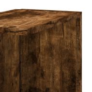 Стенен ъглов рафт опушен дъб 36,5x36,5x140 см инженерно дърво