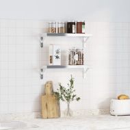 Скоби за рафт 4 бр 15x2,5x11,5 см сребрист неръждаема стомана