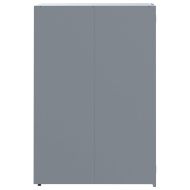 Навес за 5 коша за боклук на колела сив 345x79x117 см стомана