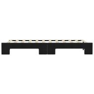 Канапе с изтеглящо разтегателно легло черно 80x200 см плат